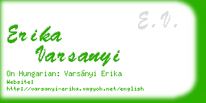 erika varsanyi business card